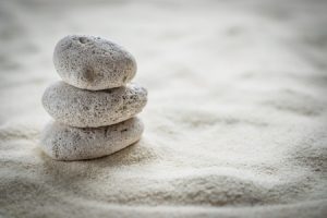 zen  stones  on the sand